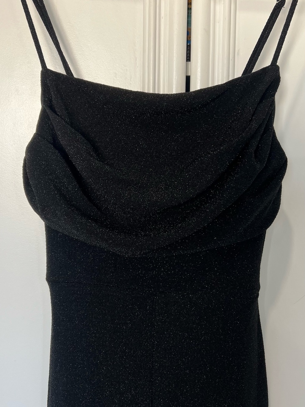 Elegant Black Spaghetti-Strap jumpsuit
